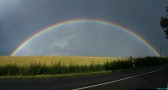 Ein perfekter Regenbogen aus 2012 über dem Westerwald.